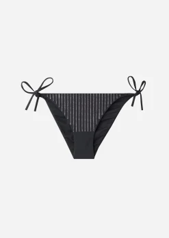 Bikini^Calzedonia Diamante Tie Bikini Bottoms Shanghai 623C - Black Rhinestone