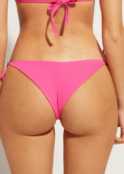 Bikini^Calzedonia Diamante Tie Brazilian Bikini Bottoms Shanghai 625C - Bright Pink Rhinestone