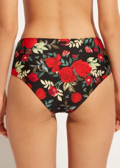 Bikini^Calzedonia Double Face High-Waisted Bikini Bottoms Nizza 685C - Pink Animal Print