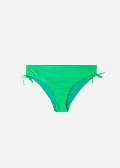 Bikini^Calzedonia Drawstring High-Waisted Bikini Bottoms Indonesia 615C - Shiny Green