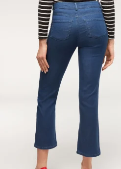 Jeans^Calzedonia Eco Light Denim Cropped Flared Jeans 3182 - Dark Denim Blue