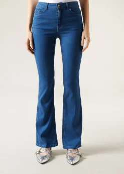 Jeans^Calzedonia Eco Light Denim Flared Jeans 3182 - Dark Denim Blue