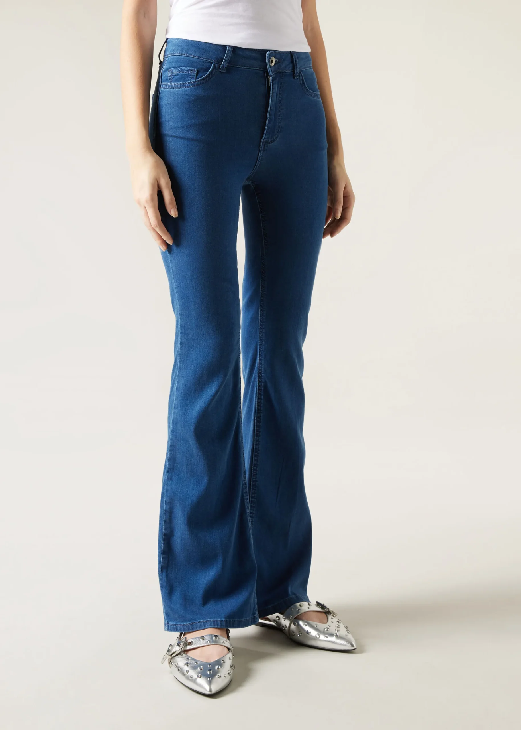 Jeans^Calzedonia Eco Light Denim Flared Jeans 3182 - Dark Denim Blue