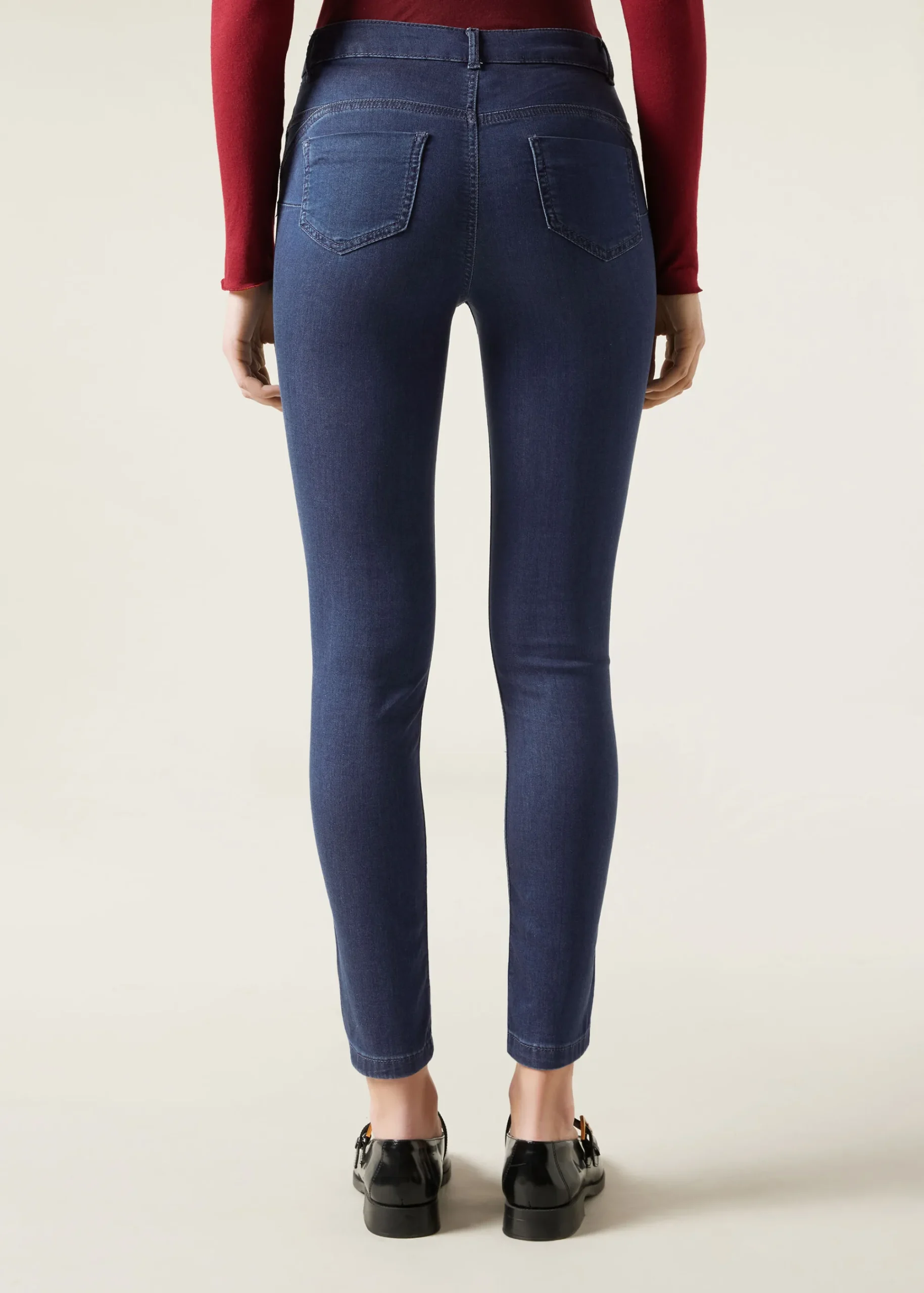 Jeans^Calzedonia Eco Light Denim Push Up Jeans 3182 - Dark Denim Blue
