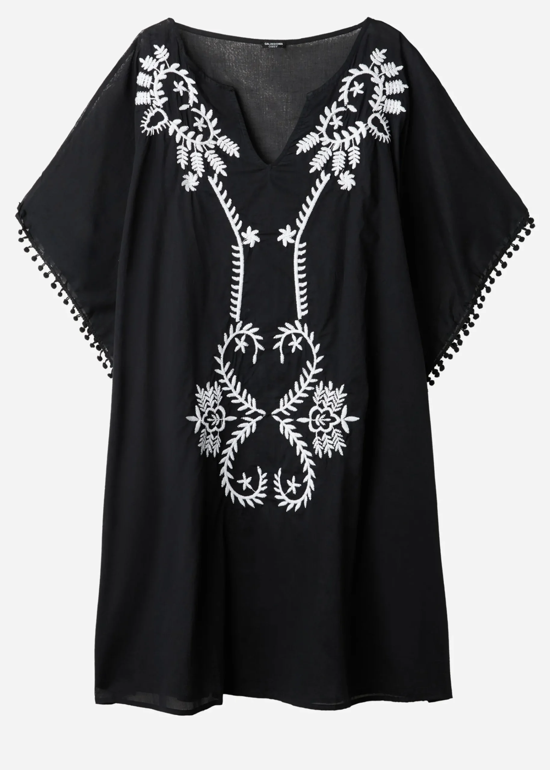 Beachwear^Calzedonia Embroidery And Passementerie Kimono Kaftan 06 - Black