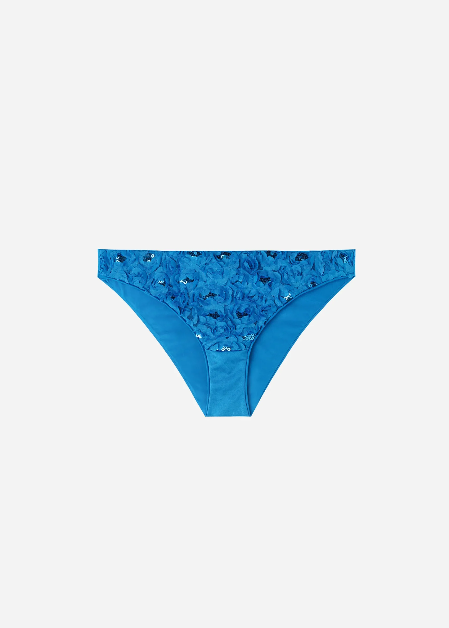 Bikini^Calzedonia Floral Bikini Bottoms Parigi 699C - Blue Roses
