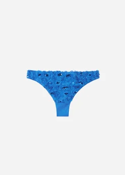 Bikini^Calzedonia Floral Brazilian Bikini Bottoms Parigi 699C - Blue Roses
