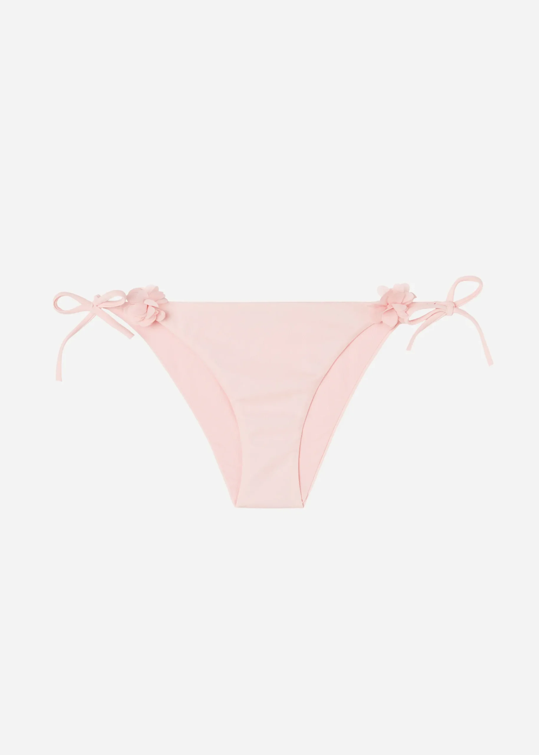 Bikini^Calzedonia Floral Tie Bikini Bottoms Honolulu 698C - Pink Flowers