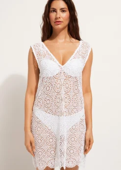 Beachwear^Calzedonia Geometric Crochet Dress 01 - White