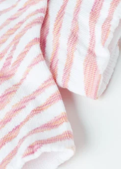 Short Socks^Calzedonia Girls' Animal Print Short Socks 9744 - Pink Zebra Animal