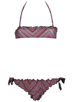 Swimwear And Bikinis^Calzedonia Girls' Dorothy Mini Me Bikini 195C - Black Ethnic Herringbone