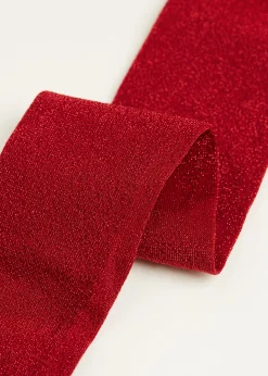 Tights^Calzedonia Girls' Glitter Microfibre Tights 4734 - Red Glitter