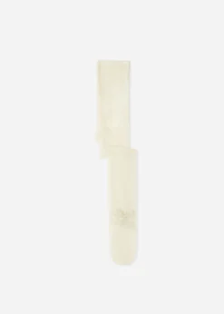 Tights^Calzedonia Girls' Polka Dot Tulle Tights With Glittery Bow 5263 - Milk White Polka Dot Tulle And Bow