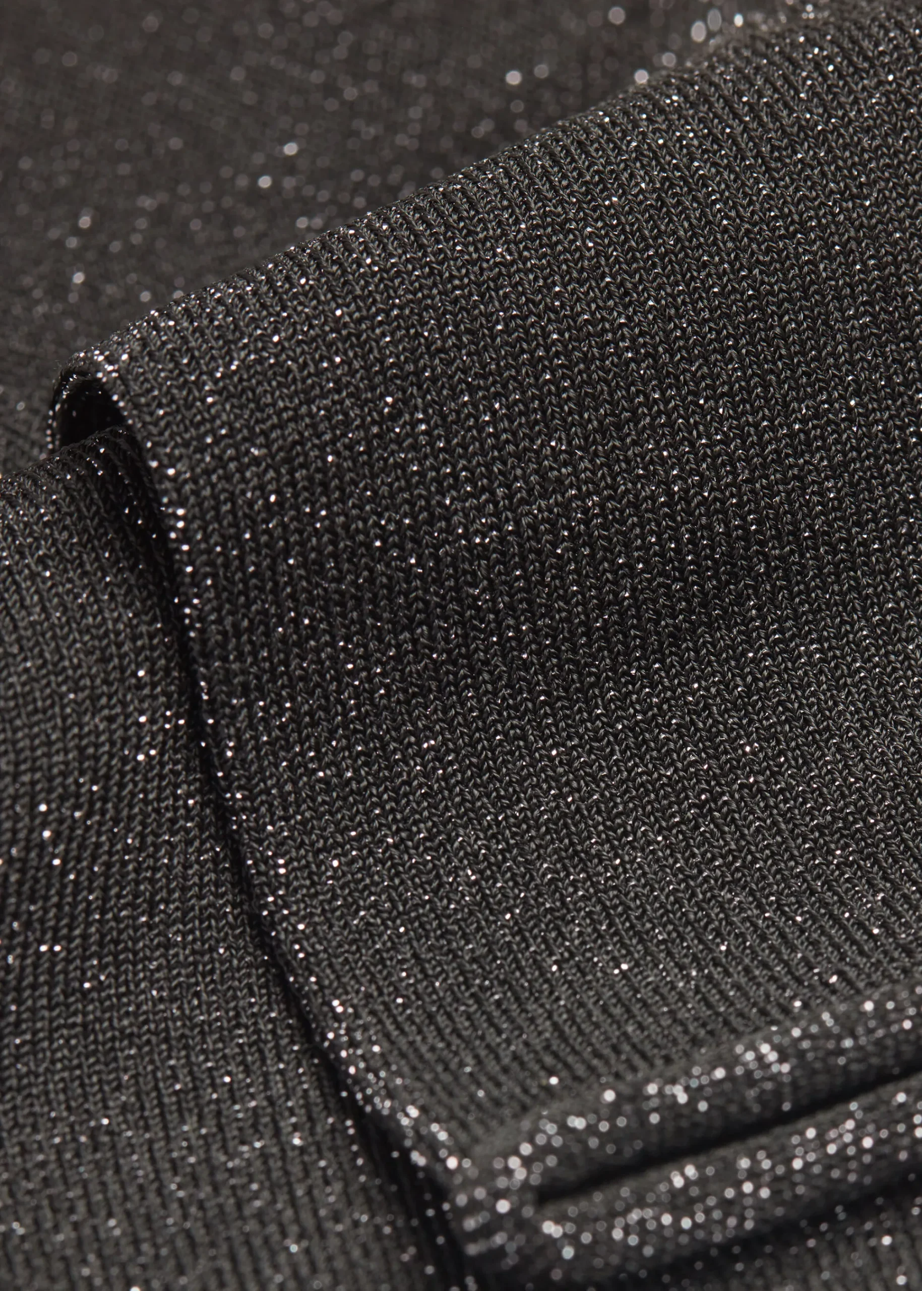 Short Socks^Calzedonia Glitter Short Socks 6667 - Charcoal Black Glitter