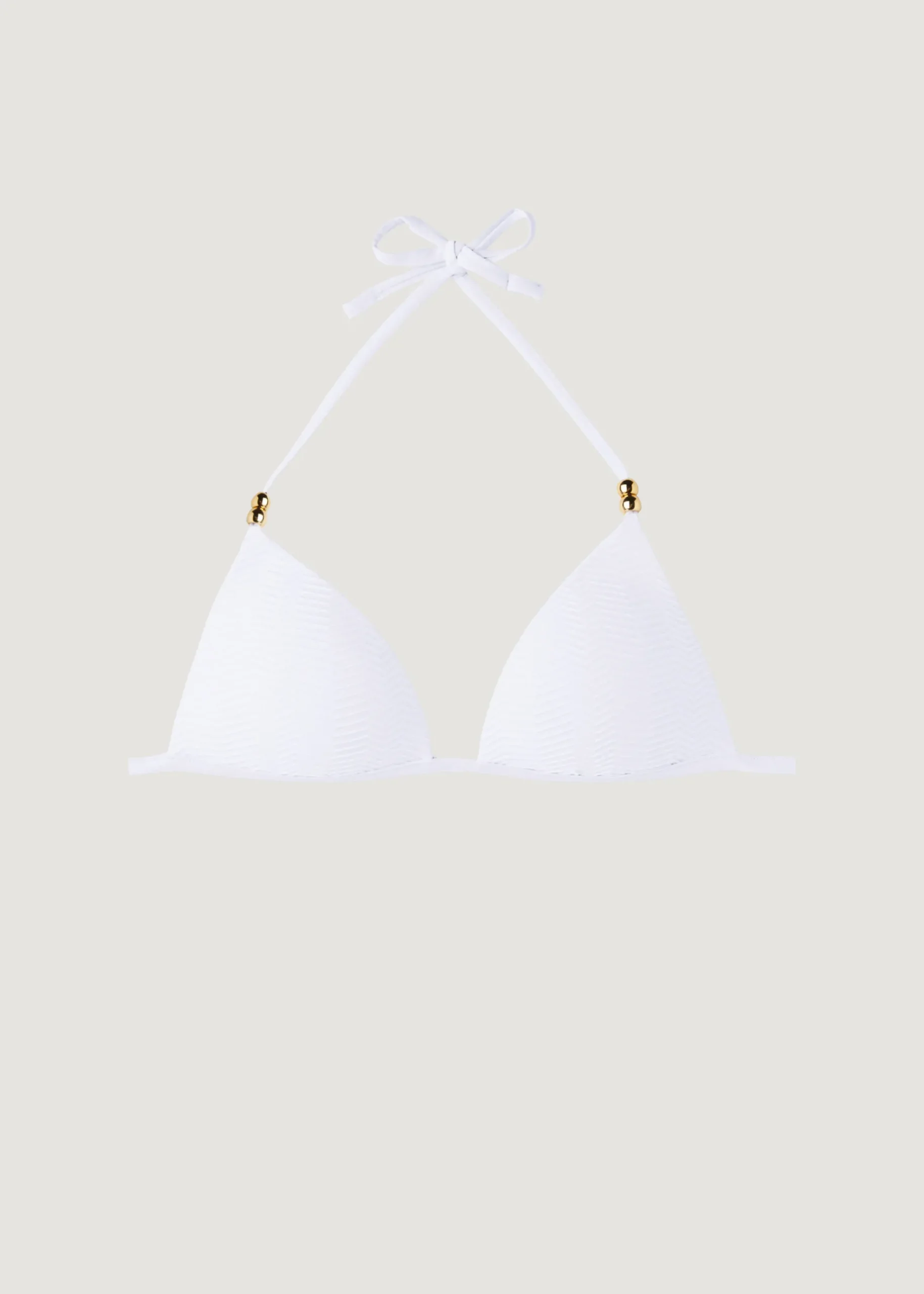 Bikini^Calzedonia Graduated Padded Triangle Bikini Top Casablanca 628C - White 3D