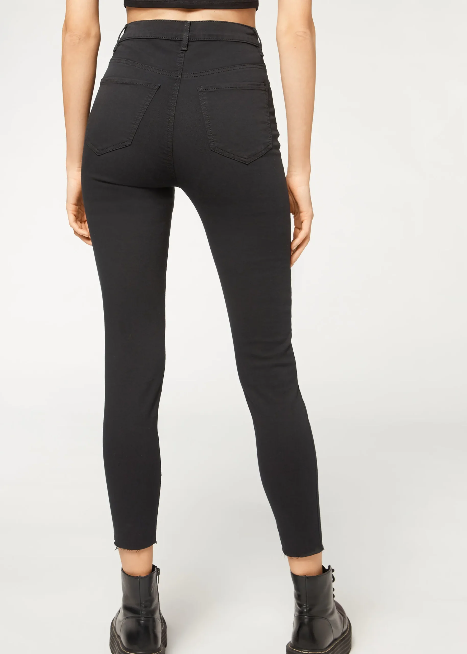 Jeans^Calzedonia High Waist Skinny Jeans 3293 - Black Denim