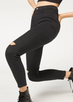 Jeans^Calzedonia High Waist Skinny Jeans 3293 - Black Denim