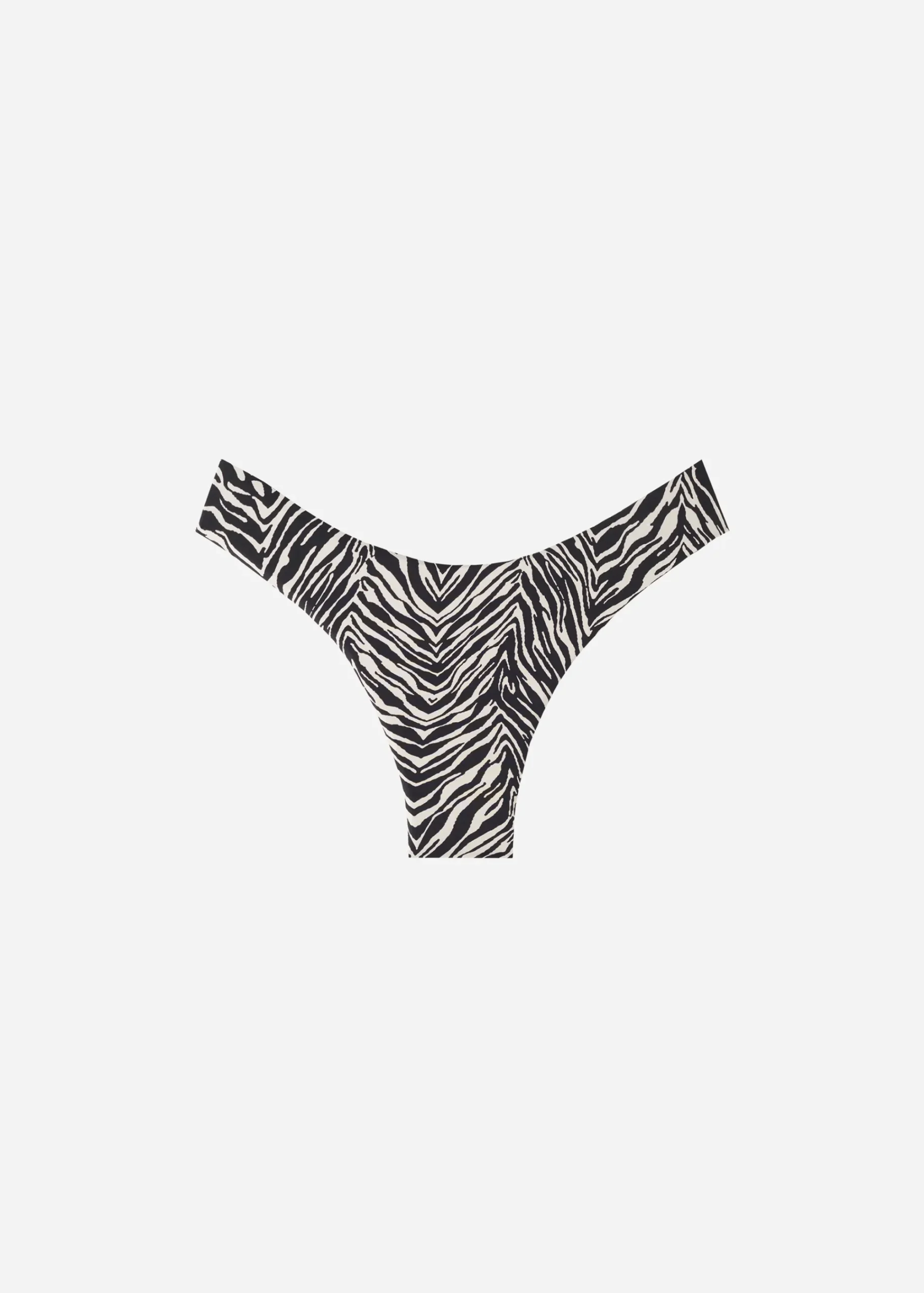 Bikini^Calzedonia High-Leg Brazilian Bikini Bottoms Nairobi 684C - Wild Stripes