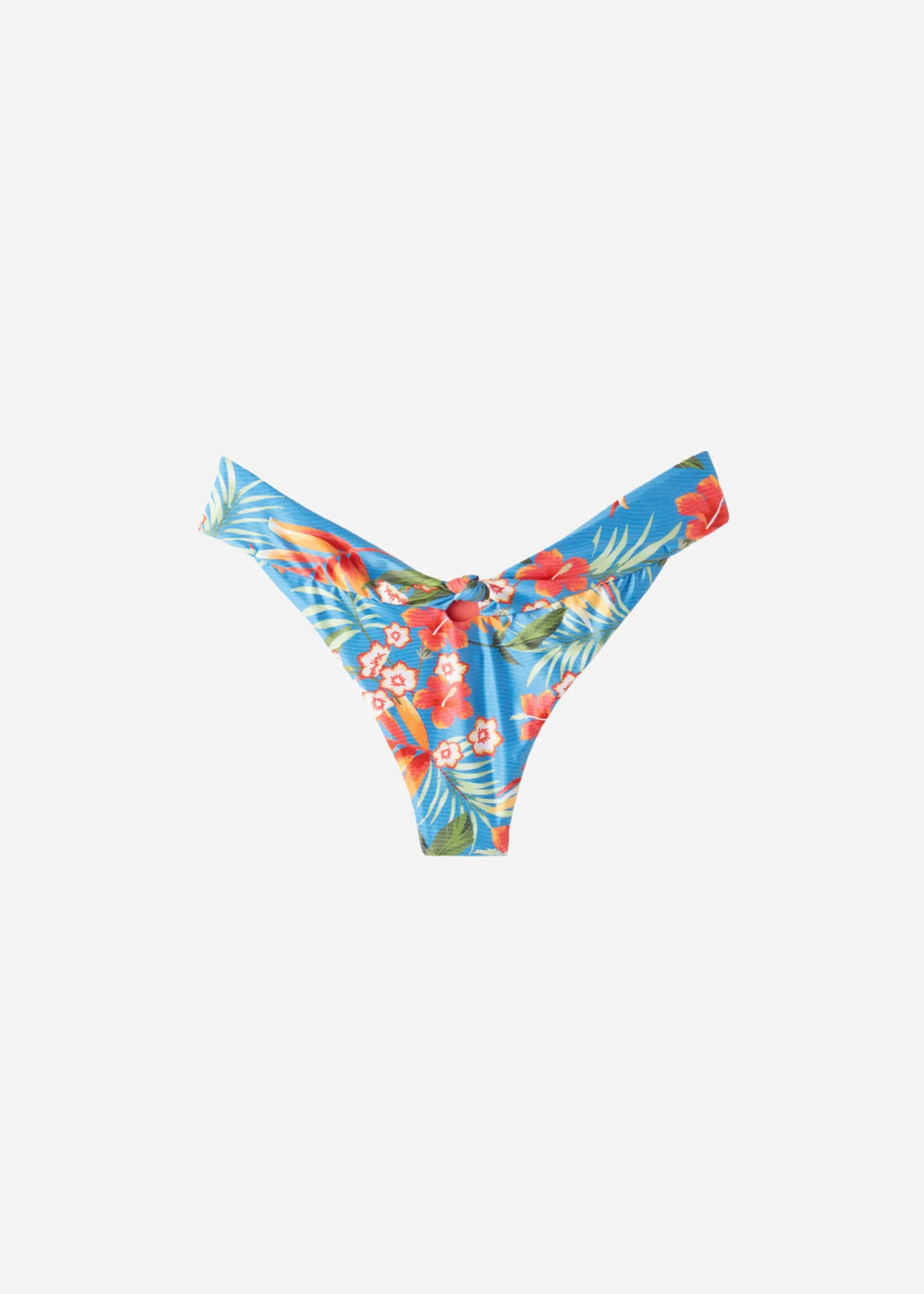 Bikini^Calzedonia High-Leg High-Waisted Brazilian Bikini Bottoms Maui 642C - Jungle Flowers