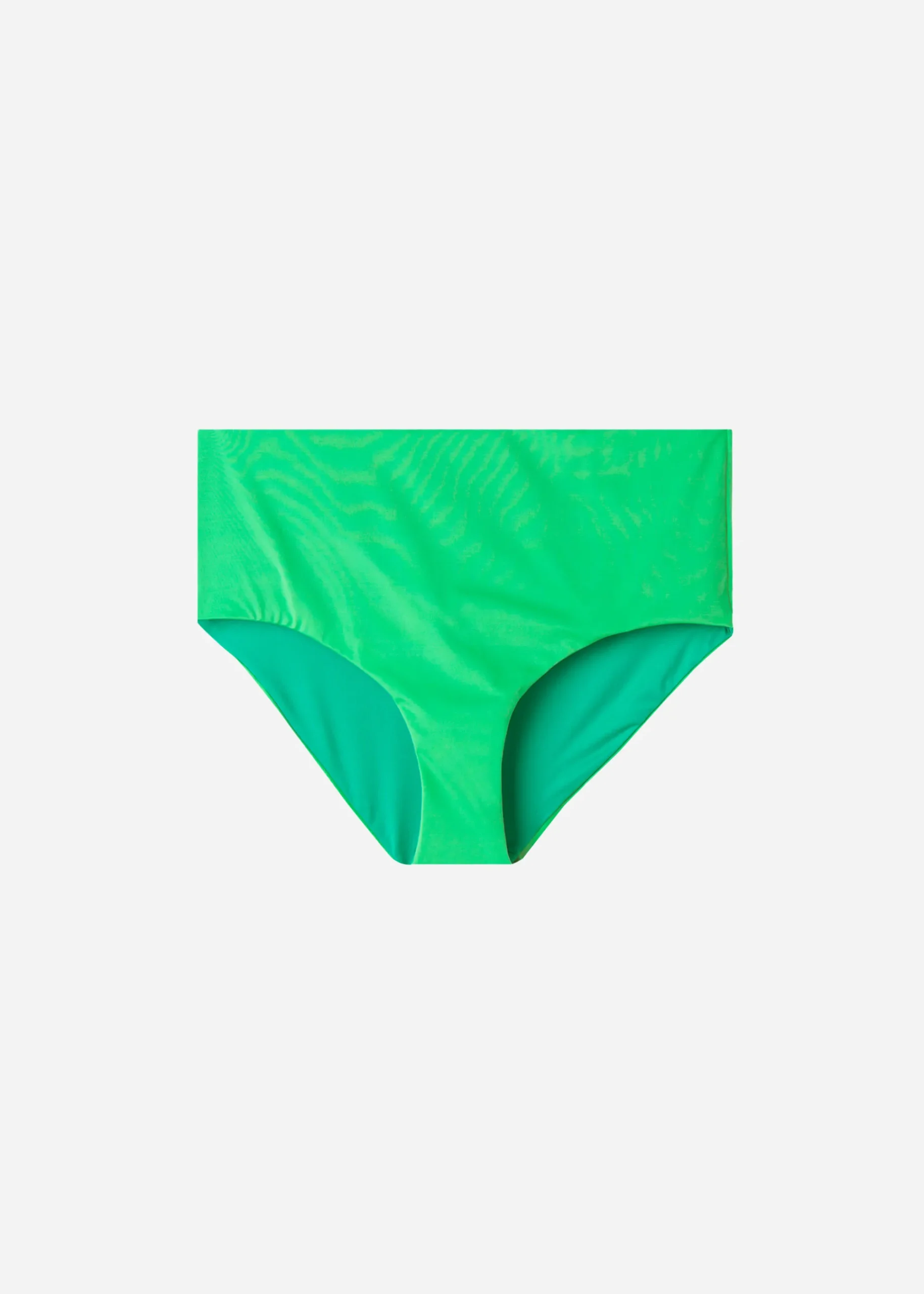 Bikini^Calzedonia High-Waisted Shapewear Bikini Bottoms Indonesia 615C - Shiny Green