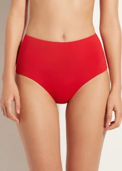 Bikini^Calzedonia High-Waisted Shapewear Bikini Bottoms Indonesia 645C - Summer Red