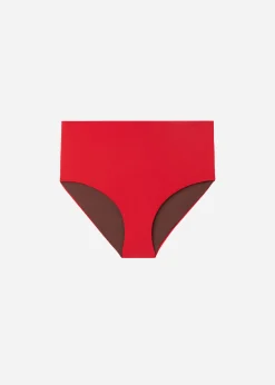 Bikini^Calzedonia High-Waisted Shapewear Bikini Bottoms Indonesia 645C - Summer Red