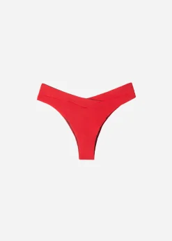 Bikini^Calzedonia High-Waisted V-Cut Bikini Bottoms Indonesia 645C - Summer Red