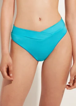 Bikini^Calzedonia High-Waisted V-Cut Bikini Bottoms Indonesia 681C - Electric Blue