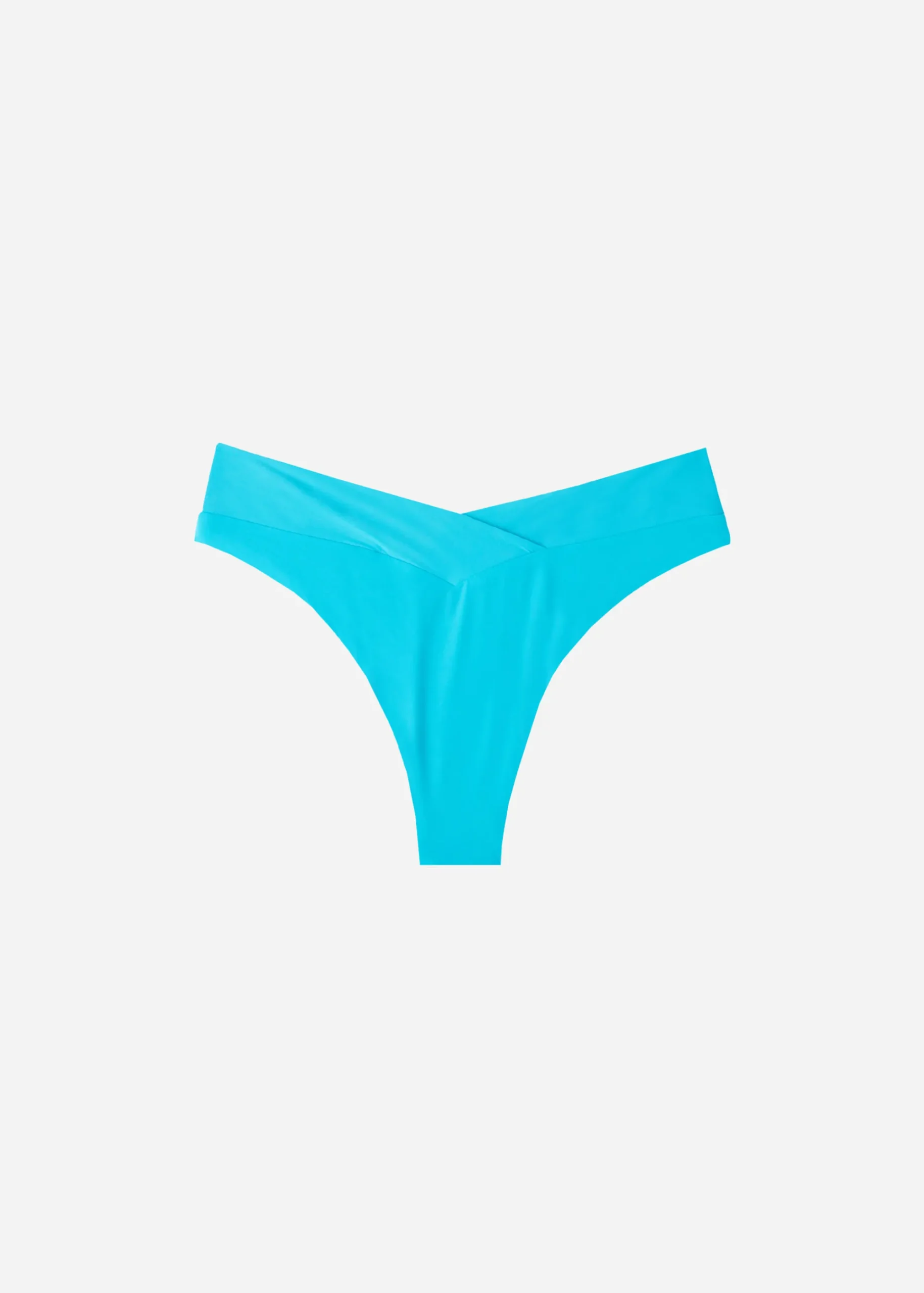 Bikini^Calzedonia High-Waisted V-Cut Bikini Bottoms Indonesia 616C - Turquoise Green