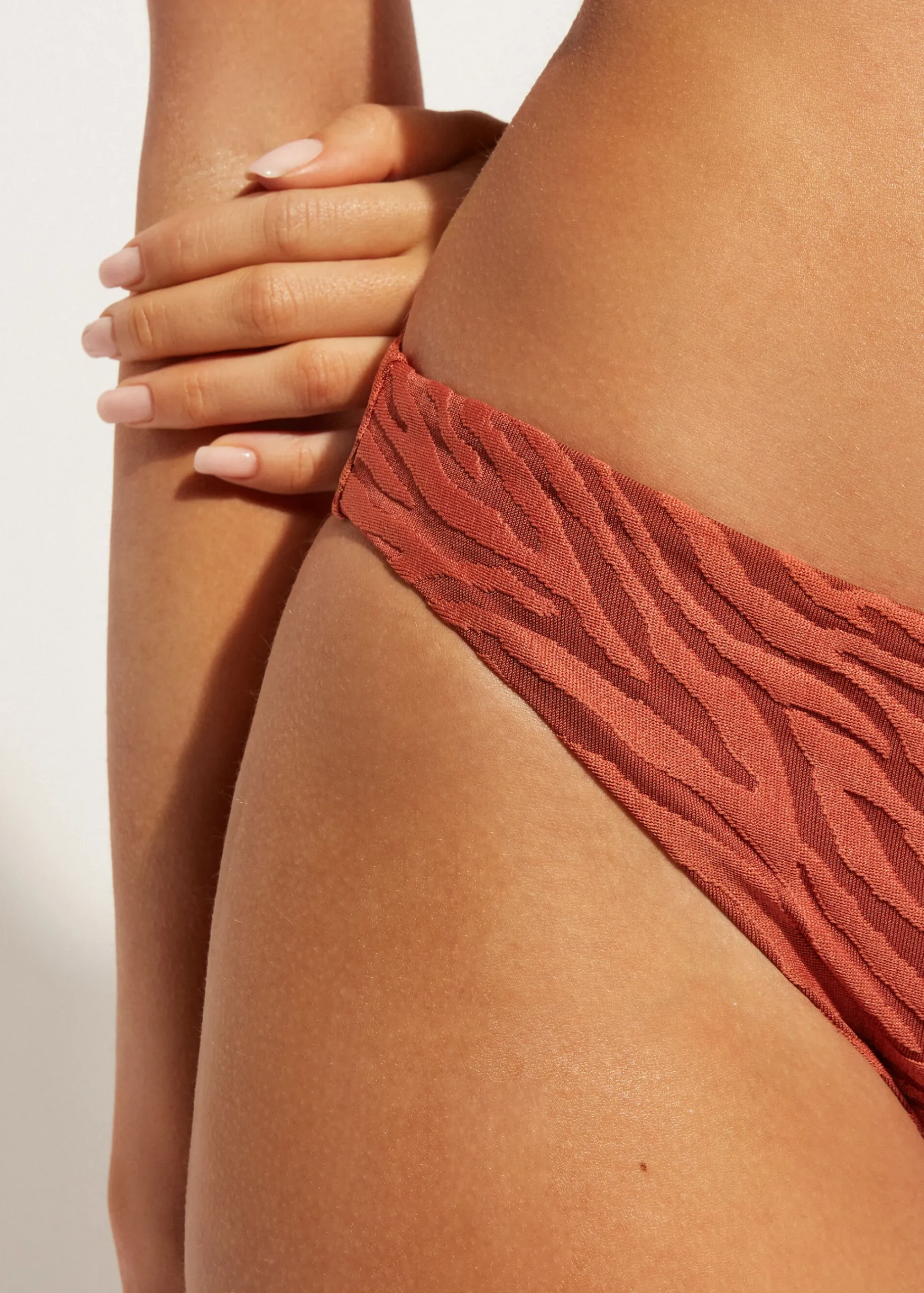 Bikini^Calzedonia Istanbul Zebra Print Bikini Bottoms 688C - Brown Animal Print