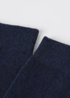 Long Socks^Calzedonia Kids' Breathable Cotton Long Socks 767 - Dark Denim Blue
