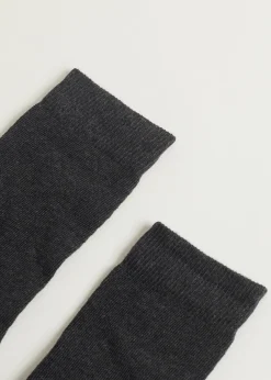 Long Socks^Calzedonia Kids' Breathable Cotton Long Socks 020 - Anthracite Grey Blend