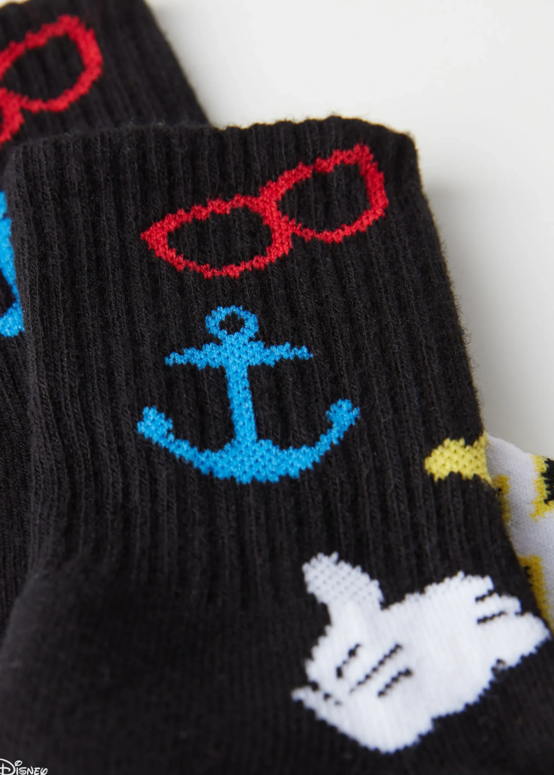 Short Socks^Calzedonia Kids' Disney Short Socks 9711 - Black All-Over Disney