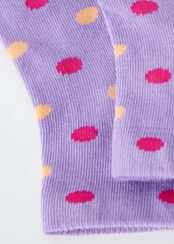 Short Socks^Calzedonia Kids' Polka Dots Short Socks 9662 - Lilac Polka Dot
