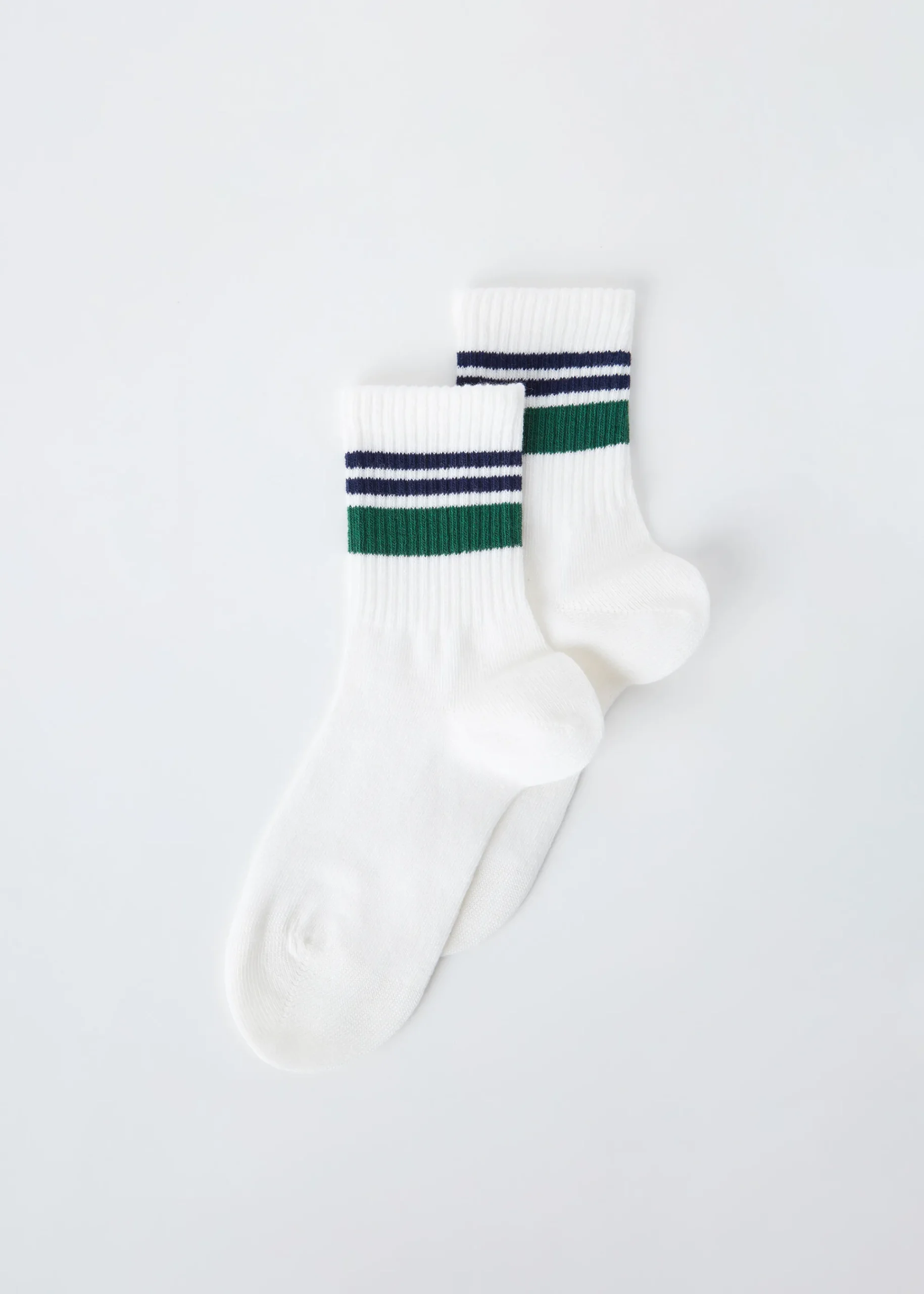 Short Socks^Calzedonia Kids' Strap Short Socks 9714 - Cream Beige Stripe