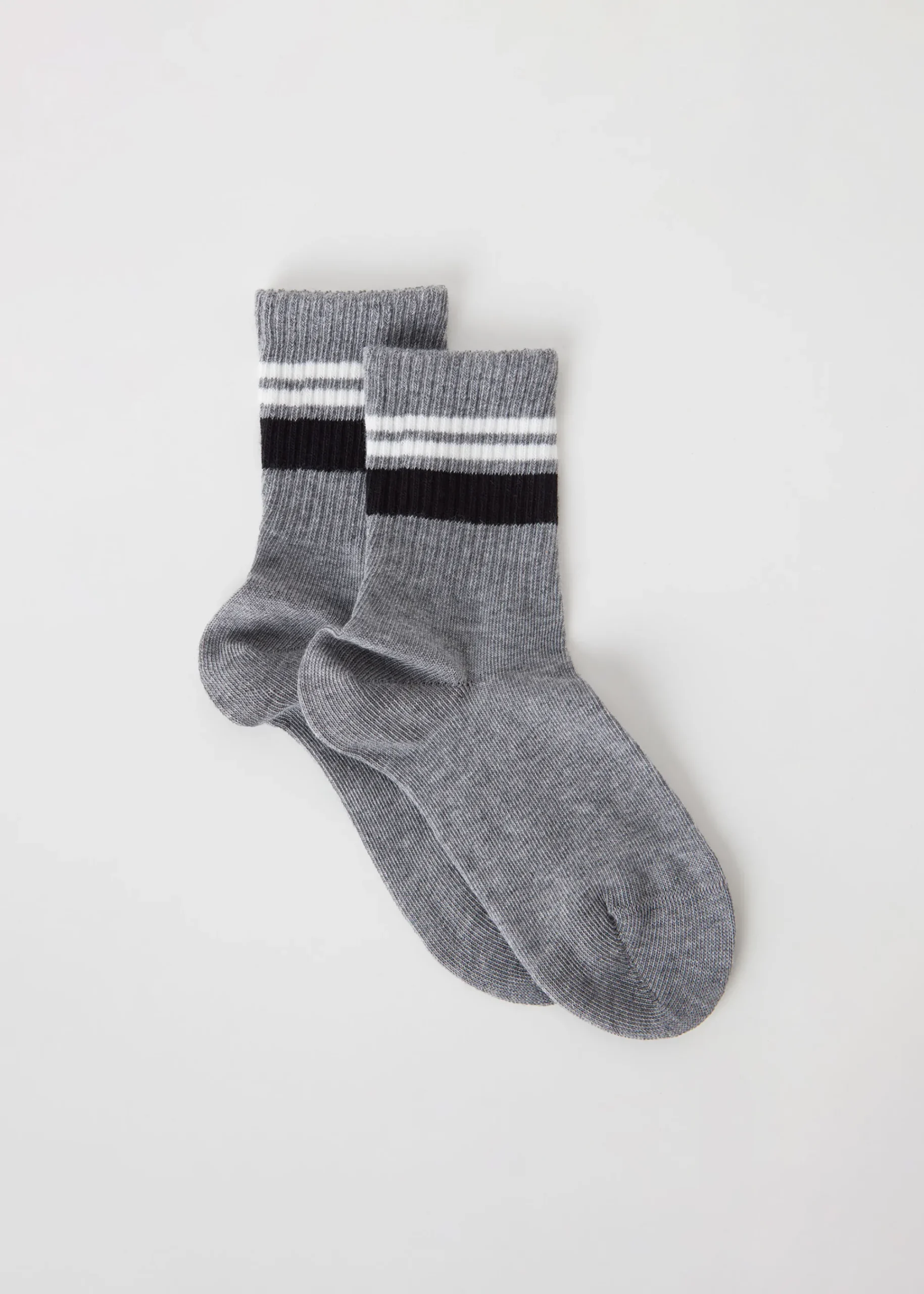 Short Socks^Calzedonia Kids' Strap Short Socks 9715 - Grey Stripe