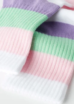 Short Socks^Calzedonia Kids' Striped Short Socks 9647 - White Blocks