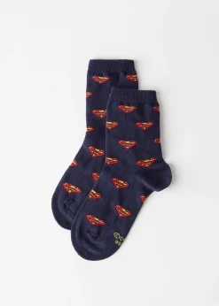 Short Socks^Calzedonia Kids' Superman Short Socks 9708 - Blue All-Over Spider-Man