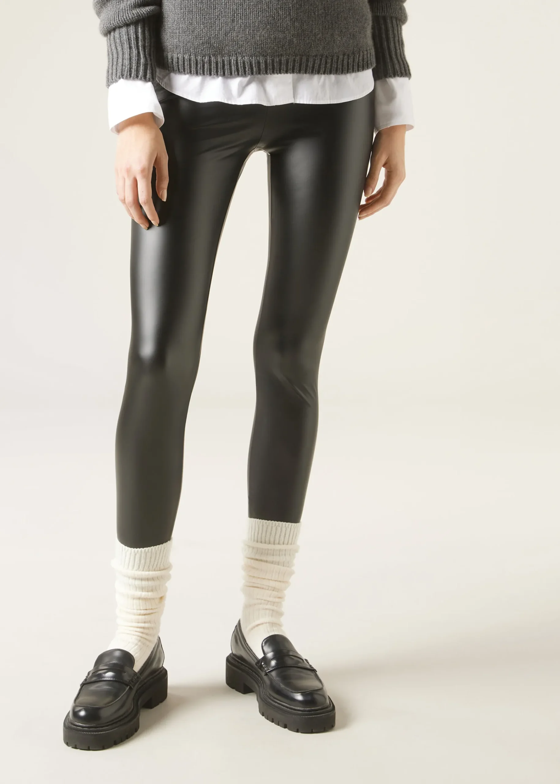 Leggings^Calzedonia Leather Effect Leggings 019 - Black