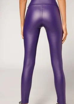 Leggings^Calzedonia Leather Effect Leggings 593C - Pansy