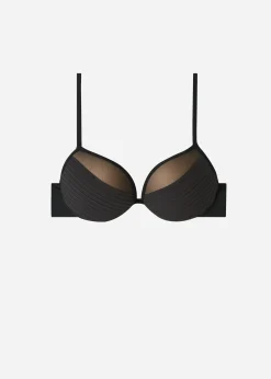 Bikini^Calzedonia Lightly Padded Push-Up Bikini Top Tokyo 716C - Pink Bee