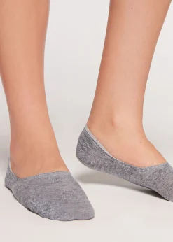 Invisible^Calzedonia Linen And Viscose Invisible Socks 9201 - Denim