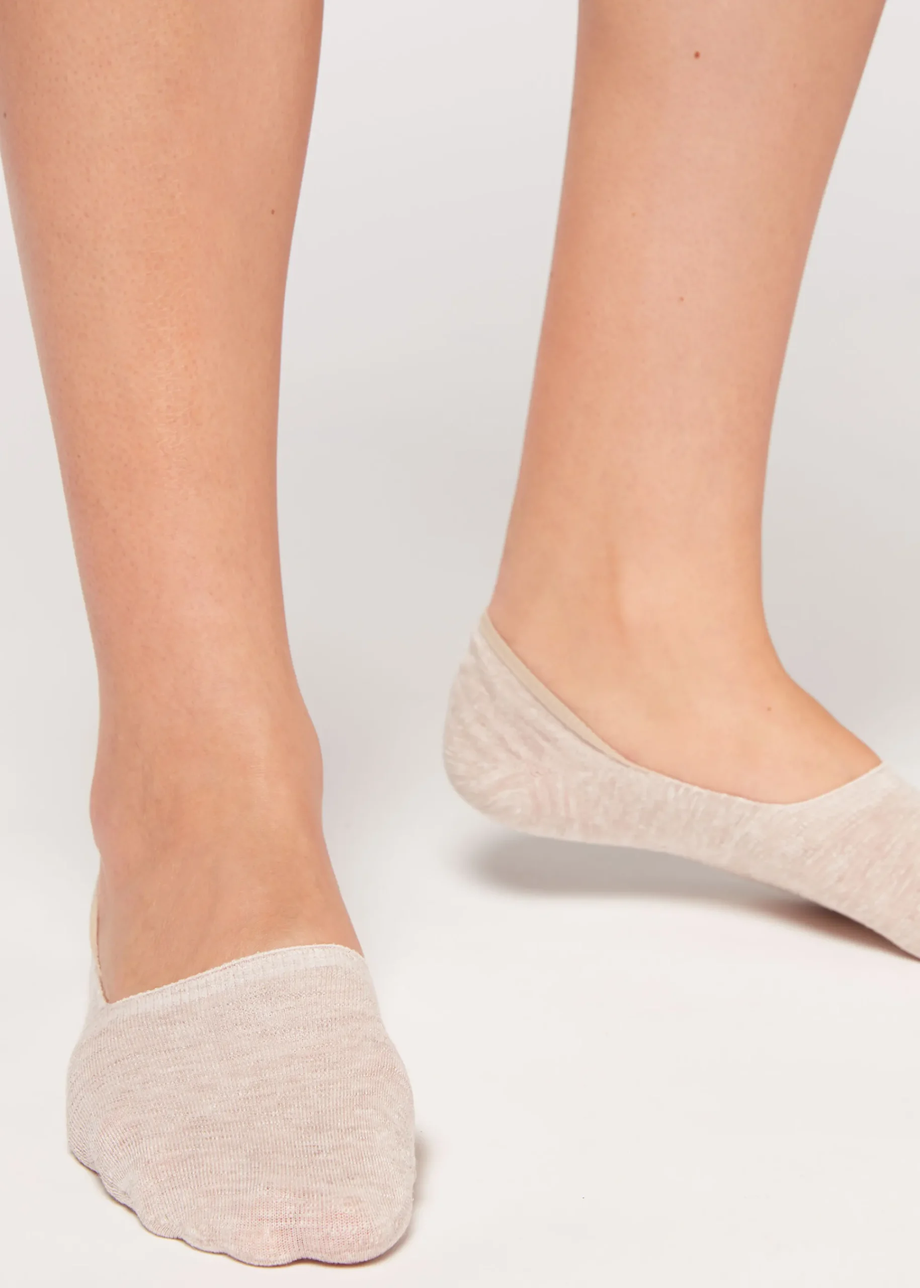 Invisible^Calzedonia Linen And Viscose Invisible Socks 9199 - Natural