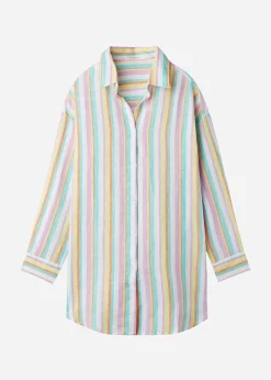 Beachwear^Calzedonia Linen Shirt 673C - Multicoloured Stripes