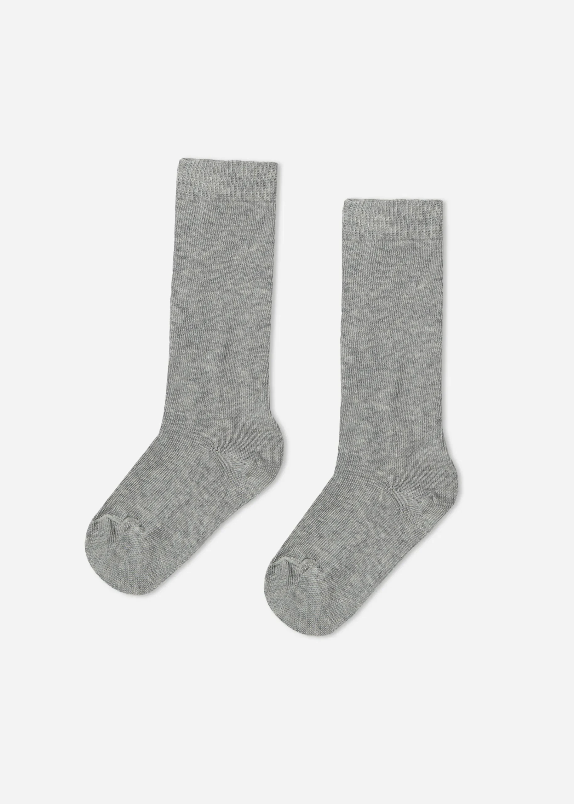 Socks^Calzedonia Long Soft Cotton Socks 408 - Grey Fleece