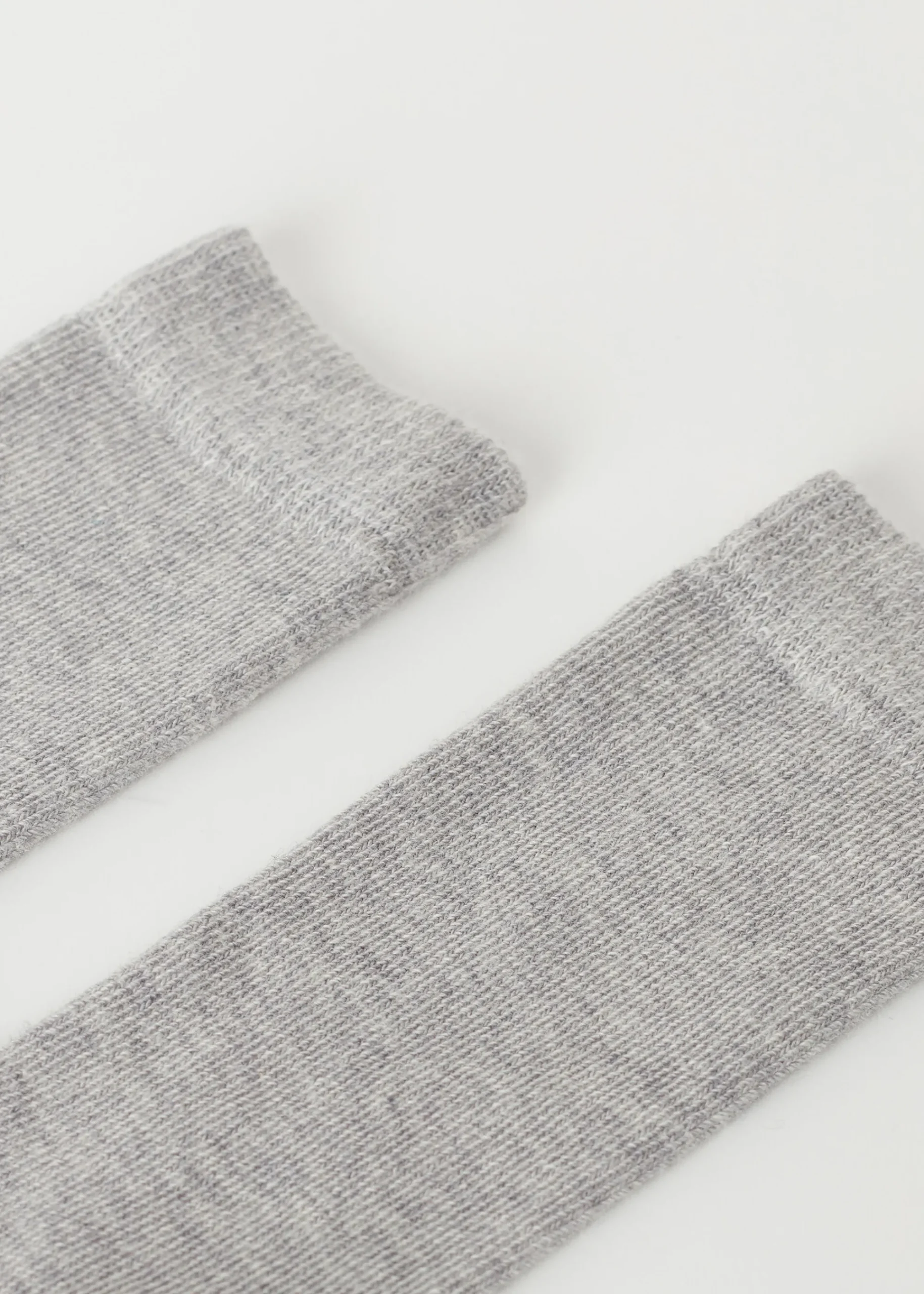 Socks^Calzedonia Long Soft Cotton Socks 408 - Grey Fleece
