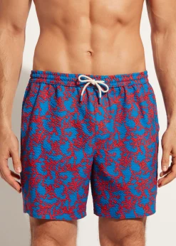 Boxer Shorts^Calzedonia Men's Boxer Swim Shorts Formentera 653C - Orange Coral