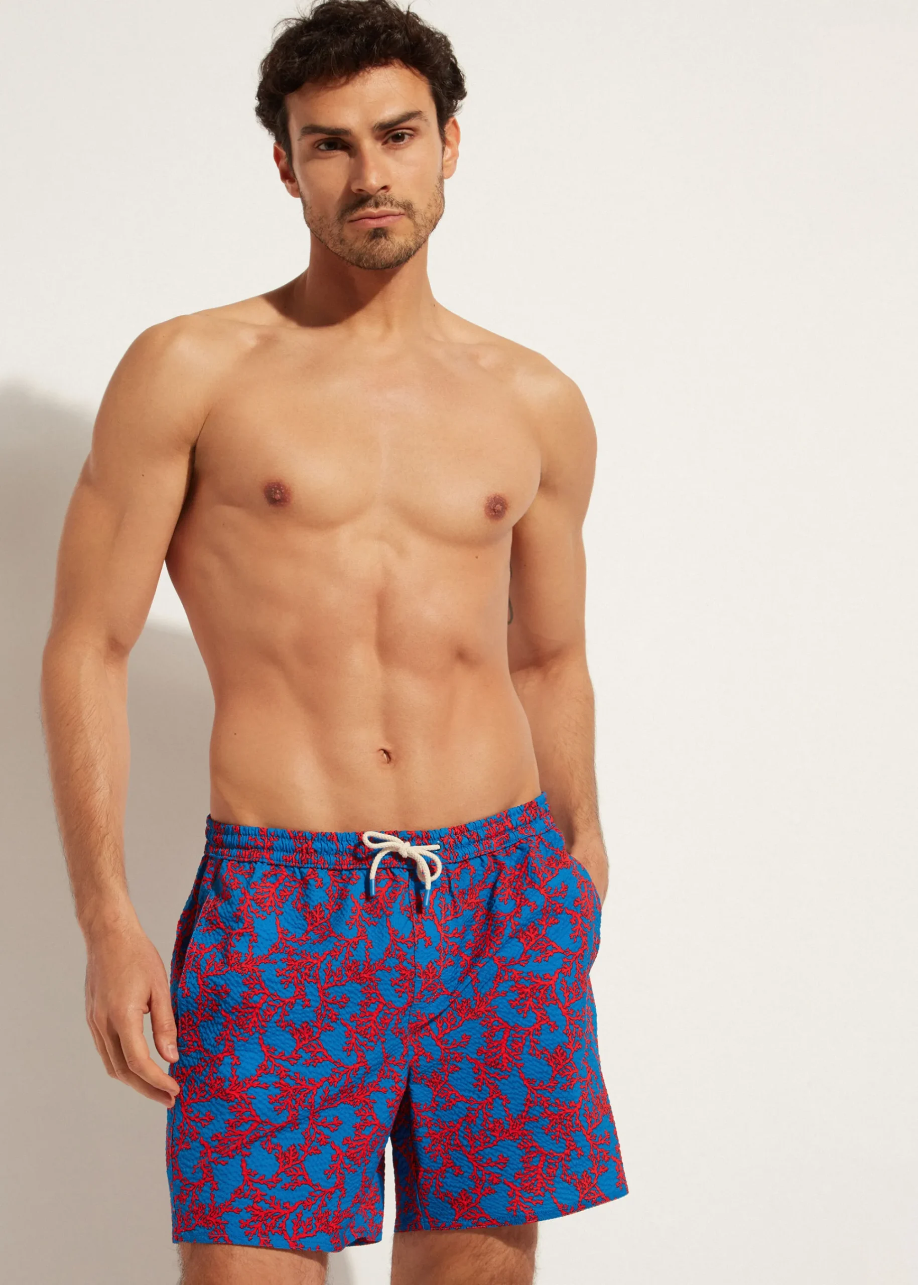 Boxer Shorts^Calzedonia Men's Boxer Swim Shorts Formentera 653C - Orange Coral