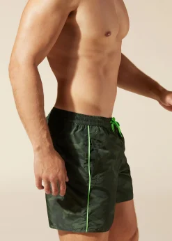 Boxer Shorts^Calzedonia Men's Boxer Swim Shorts Formentera 216C - Camouflage Green Trim