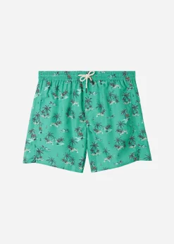 Boxer Shorts^Calzedonia Men's Boxer Swim Shorts Formentera 660C - Palm Tree Pattern